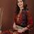 Red rayon floral print ethnic kurta palazzo set