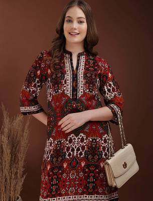 Multicolor rayon floral print ethnic kurta palazzo set 2