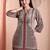 Brown crepe floral print ethnic kurta palazzo set