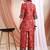 Pink silk geometric print ethnic kurta palazzo set