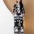 Black rayon geometric print ethnic kurta palazzo set