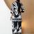 Black rayon geometric print ethnic kurta palazzo set