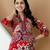 Pink rayon geometric print ethnic kurta palazzo set