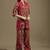 Pink rayon geometric print ethnic kurta palazzo set
