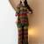 Olive silk tie dye printed ethnic kurta palazzo set