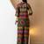 Olive silk tie dye printed ethnic kurta palazzo set