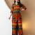 Orange silk tie dye printed ethnic kurta palazzo set