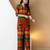 Orange silk tie dye printed ethnic kurta palazzo set