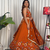 Navratri Special Rust Orange Mirror Work Chaniya Choli