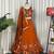 Navratri Special Rust Orange Mirror Work Chaniya Choli