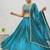 Women's Teal Bandhani Print Georgette Chaniya Choli Set for Wedding & Garba