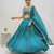 Women's Teal Bandhani Print Georgette Chaniya Choli Set for Wedding & Garba