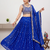 Women's Blue Bandhani Print Georgette Chaniya Choli Set for Wedding & Garba