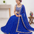 Women's Blue Bandhani Print Georgette Chaniya Choli Set for Wedding & Garba