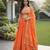 Women's Orange Bandhani Print Georgette Chaniya Choli Set for Wedding & Garba