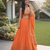 Women's Orange Bandhani Print Georgette Chaniya Choli Set for Wedding & Garba