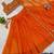 Women's Orange Bandhani Print Georgette Chaniya Choli Set for Wedding & Garba