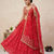 Women's Red Bandhani Print Georgette Chaniya Choli Set for Wedding & Garba
