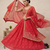 Women's Red Bandhani Print Georgette Chaniya Choli Set for Wedding & Garba
