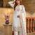 White Color Embroidery And Sequance Work Silk Blend Salwar Suit