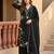 Black Color Embroidery And Thread Work  Silk Blend Salwar Suit