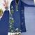 Blue Color Embroidery And Thread Work  Silk Blend Salwar Suit