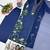 Blue Color Embroidery And Thread Work  Silk Blend Salwar Suit