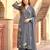 Grey Color Embroidery And Thread Work  Silk Blend Salwar Suit