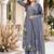 Grey Color Embroidery And Thread Work  Silk Blend Salwar Suit