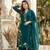 Teal Color Embroidery And Thread Work  Silk Blend Salwar Suit