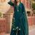 Teal Color Embroidery And Thread Work  Silk Blend Salwar Suit