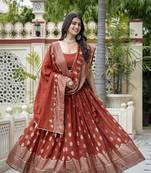 Women's Vichitra Silk Lehenga Choli