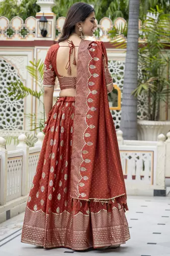 Women's Vichitra Silk Lehenga Choli