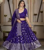 Women's Vichitra Silk Lehenga Choli