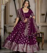 Women's Vichitra Silk Lehenga Choli