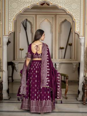 Women's Vichitra Silk Lehenga Choli 2