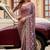 Brown rangoli panel embroidered saree