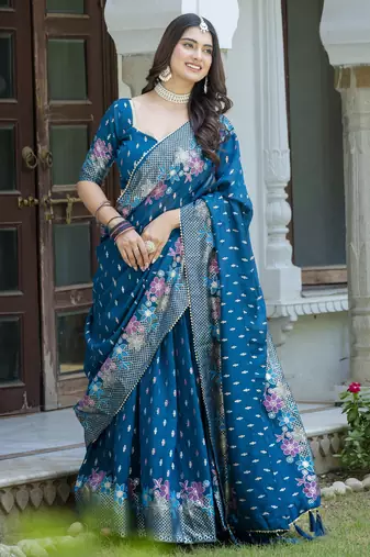 Women's Vichitra Silk Lehenga Choli