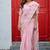 Pink rangoli panel embroidered saree
