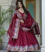 Women's Vichitra Silk Lehenga Choli