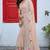Beige rangoli panel embroidered saree