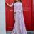Lavender rangoli panel embroidered saree