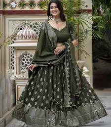 Women's Vichitra Silk Lehenga Choli
