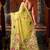 Lemon khadi cotton blend jhallar saree