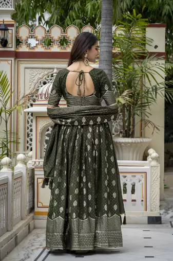 Women's Vichitra Silk Lehenga Choli
