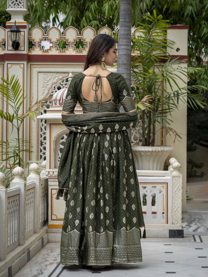 Women's Vichitra Silk Lehenga Choli