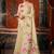 Cream khadi cotton blend jhallar saree