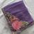 Purple soft rangoli silk blend embroidered saree with cutwork border