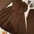 Chocolate silk blend embroidered gown set