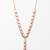 925 Sterling Silver Rose Gold Plated Leaf Link Y Necklace Set  for Women